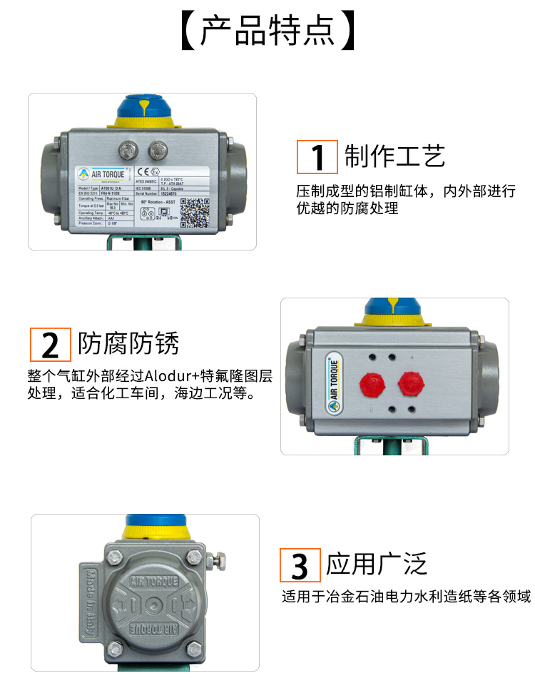 AIRTORQUE氣動(dòng)襯氟球閥/法蘭球閥